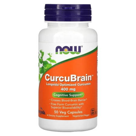 Now CurcuBrain Cognitive Support 400mg (50vcaps)