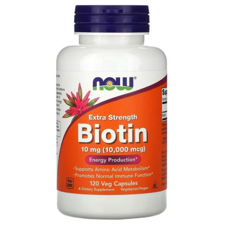 Now Biotin 10mg (10000mcg) (120vcaps)