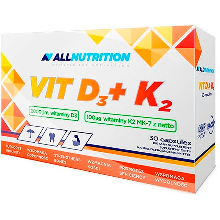 Витамин д пить с к2. Витамин д3+к2 ALLNUTRITION Vit d3+k2 30 капсул. Витамин d3 2000 ме + к2 100 мкг. D3 2000ме к2 100мкг. Витамин д3 2000 к2.