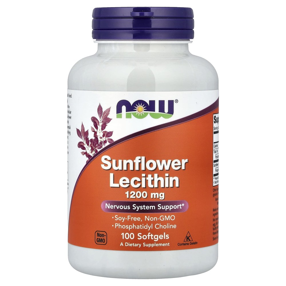 Now Sunflower Lecithin 1200mg (100sgels)
