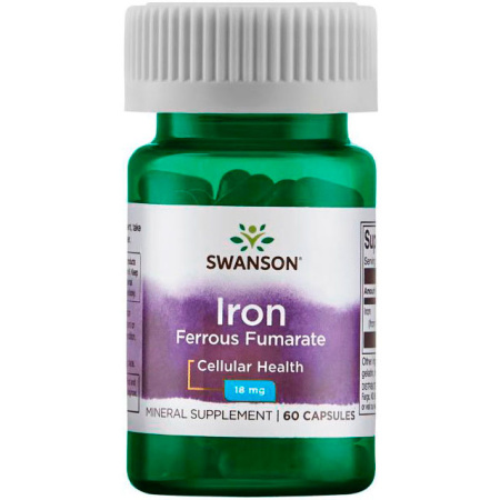 Swanson Iron Ferrous Fumarate 18 mg (60caps)