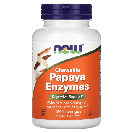 Now Papaya Enzymes Chewable (180 жев.таб)