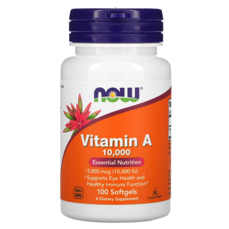 Now Vitamin A 10000 IU (100sgels)
