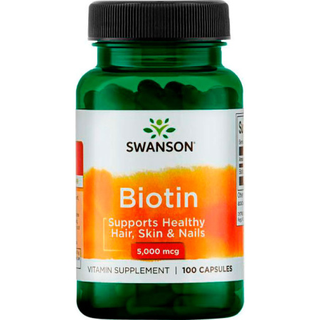 Swanson Biotin 5,000 mcg (100caps)