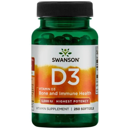 Swanson Vitamin D3 5,000 IU (250caps)