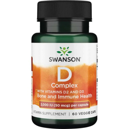 Swanson Complex with Vitamins D2 D3 2,000 Iu 50 mcg (60caps)
