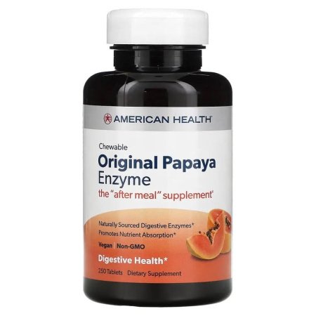 American Health Chewable Original Papaya Enzyme (250tab)
