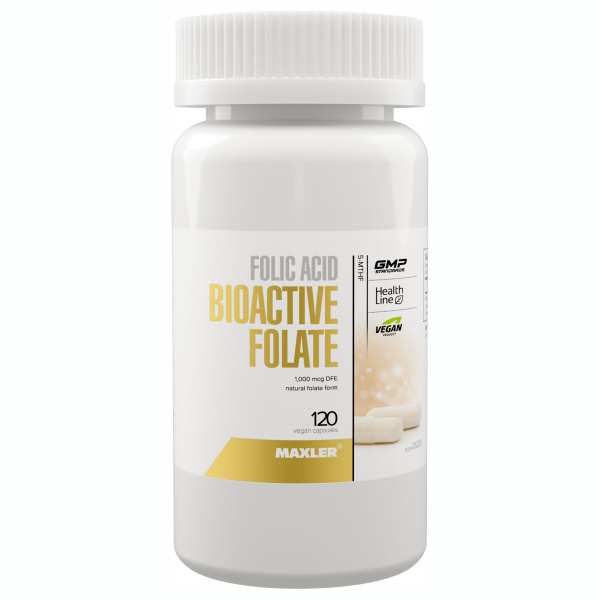 Maxler Folic Acid Bioactive Folate 5-MTHF (120caps)