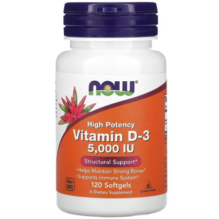 Now Vitamin D-3 5000 IU (120sgels)