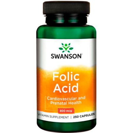 Swanson Folic Acid 800 mcg (250caps)