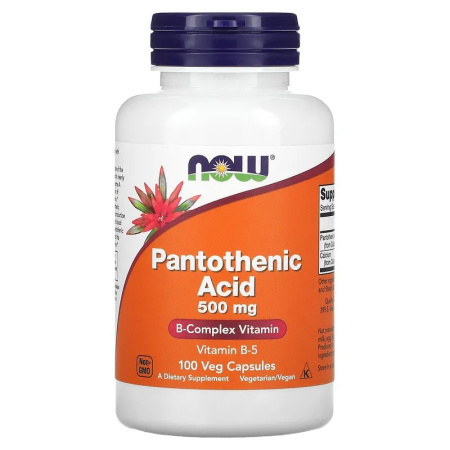 Now Pantothenic Acid 500mg (100vcaps)