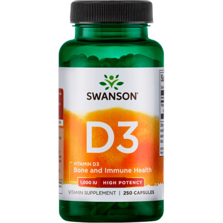 Swanson Vitamin D3 1,000 IU (250caps)