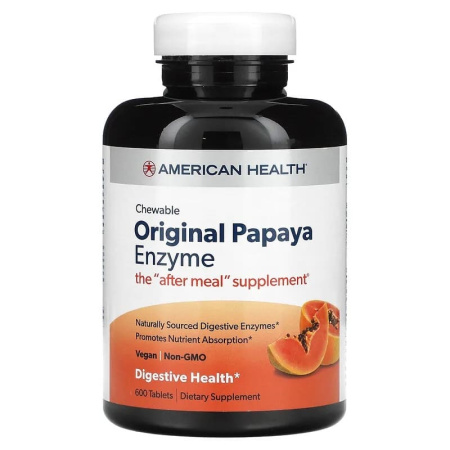 American Health Chewable Original Papaya Enzyme (600tab)