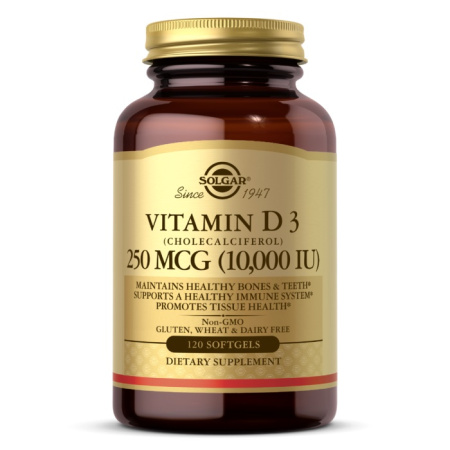 Solgar Vitamin D 3 (Cholecalciferol) 250 mcg (10000 IU) (120sgels)