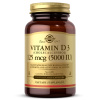 Solgar Vitamin D 3 (Cholecalciferol) 125 mcg (5000 IU) (120vcaps)