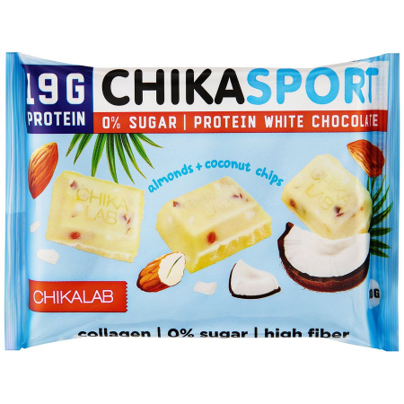 Chikalab протеиновый белый шоколад (100g)