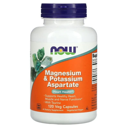 Now Magnesium Potassium Aspartate (120vcaps)