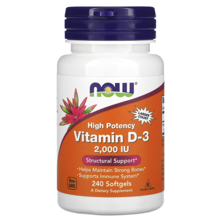 Now Vitamin D-3 2000 IU (240sgels)