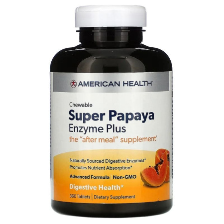 American Health Chewable Super Papaya Enzyme Plus (360tab)
