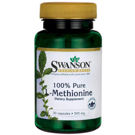 Swanson 100% Pure L-Methionine 500 mg (30caps)