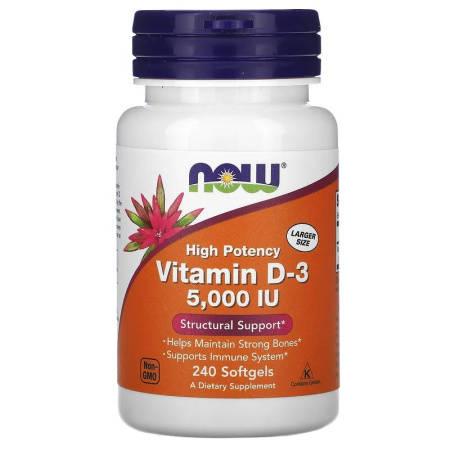 Now Vitamin D-3 5000 IU (240sgels)