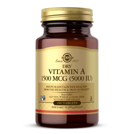 Solgar Dry Vitamin A 1500 mcg (5000 IU) (100tab)