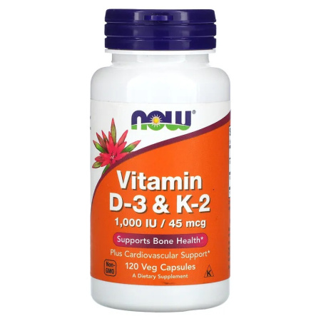 Now Vitamin D-3 K-2 (120vcaps)