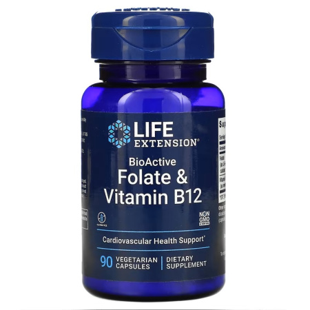 Life Extension BioActive Folate Vitamin B12 (90vcaps)