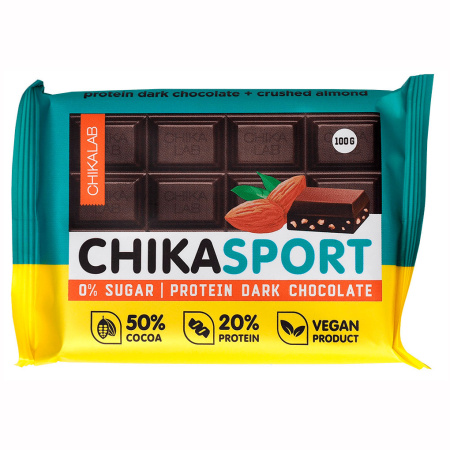 Chikalab протеиновый тёмный шоколад (100g)