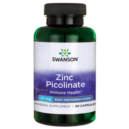 Swanson Zinc Picolinate 22 mg (60caps)