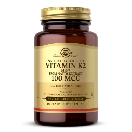 Solgar Naturally Sourced Vitamin K2 (MK-7) 100 mcg (50vcaps)