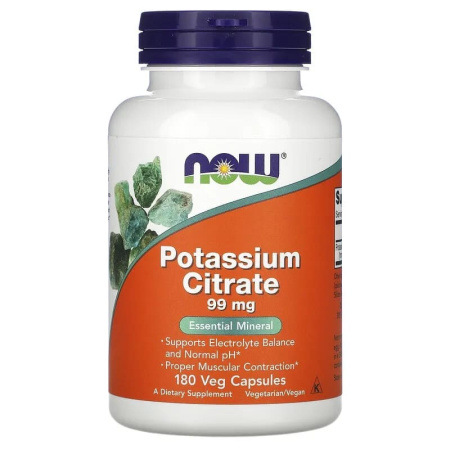 Now Potassium Citrate 99mg (180vcaps)