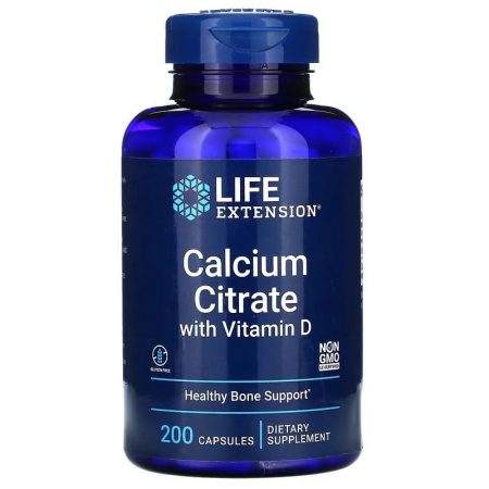 Life Extension Calcium Citrate with Vitamin D (200caps)