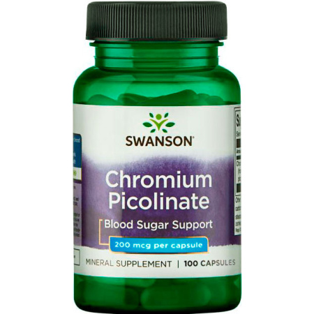 Swanson Chromium Picolinate 200mcg (100caps)