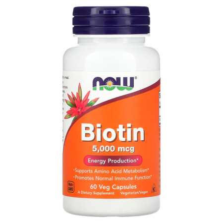 Now Biotin 5000 mcg (60caps)