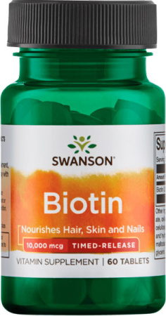 Swanson Biotin 10,000 mcg (60caps)