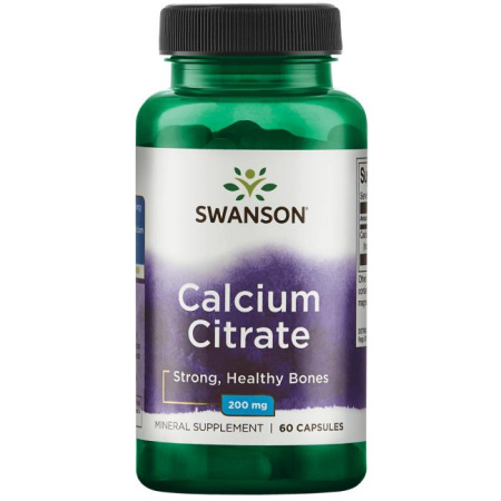 Swanson Calcium Citrate 200 mg (60caps)