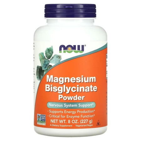 Now Magnesium Bisglycinate Powder (227g)