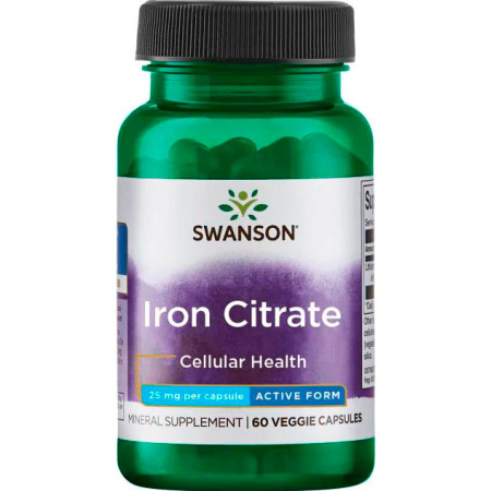 Swanson Iron Citrate 25 mg (60caps)
