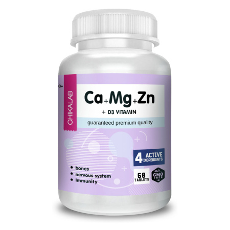 Chikalab Ca Mg Zn + D3 Vitamin (60tab)