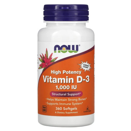 Now Vitamin D-3 1000 IU (360sgels)